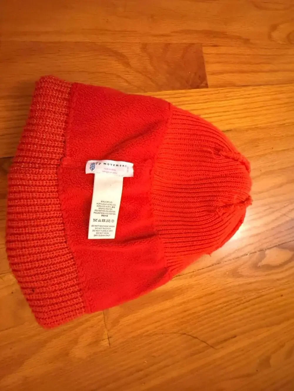 FREE PEOPLE  FP Movement Fleece Lined Recycled Yarn Beanie - vivid‎ red